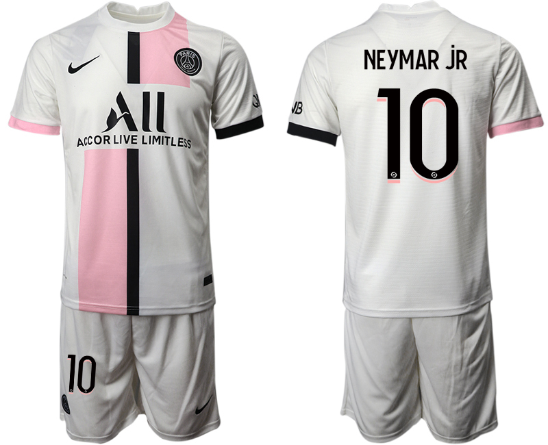 Men 2021-2022 Club Paris St German away white #10 Soccer Jersey